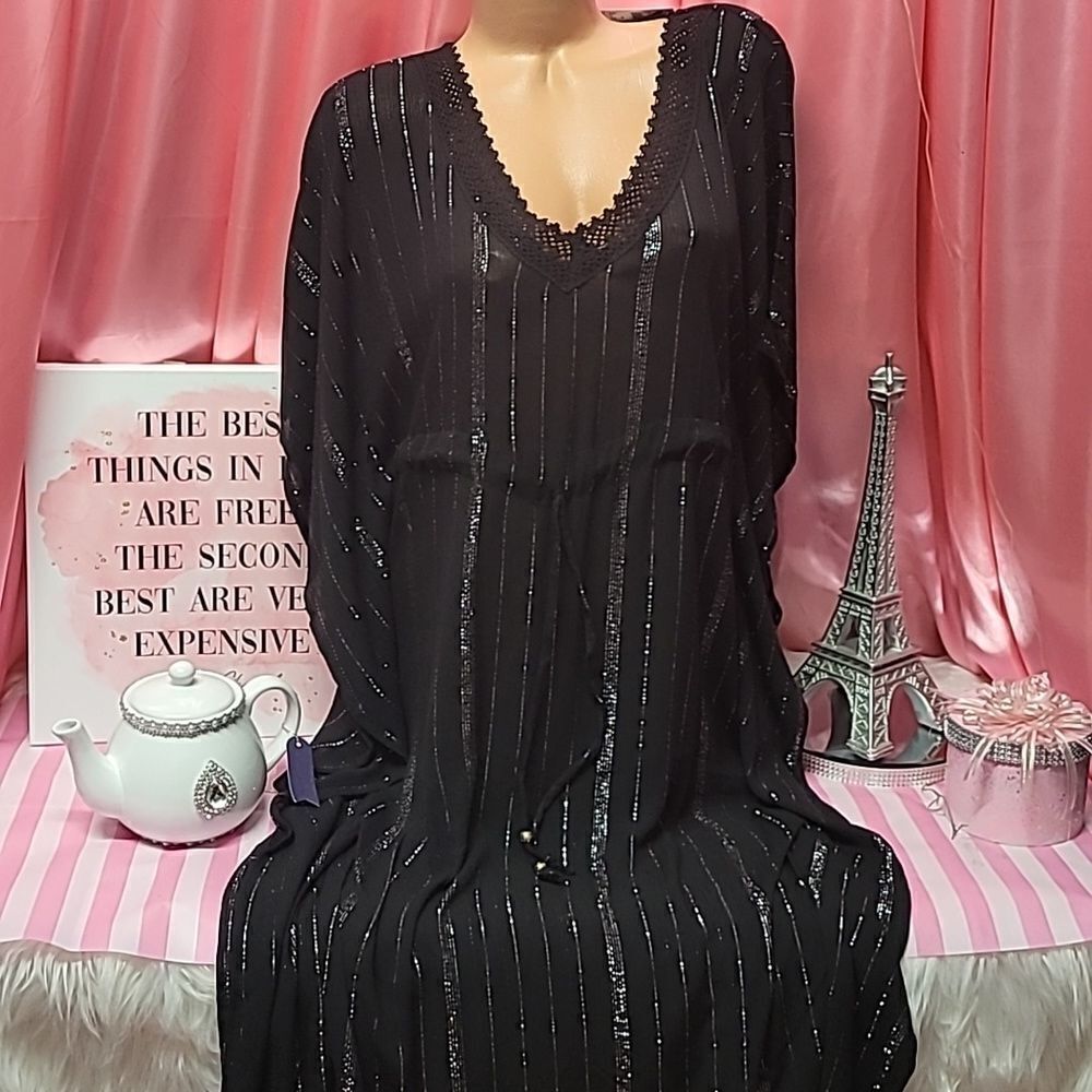 1651 GYPSIC BLUE  Black with Silver Dress One Size NWT